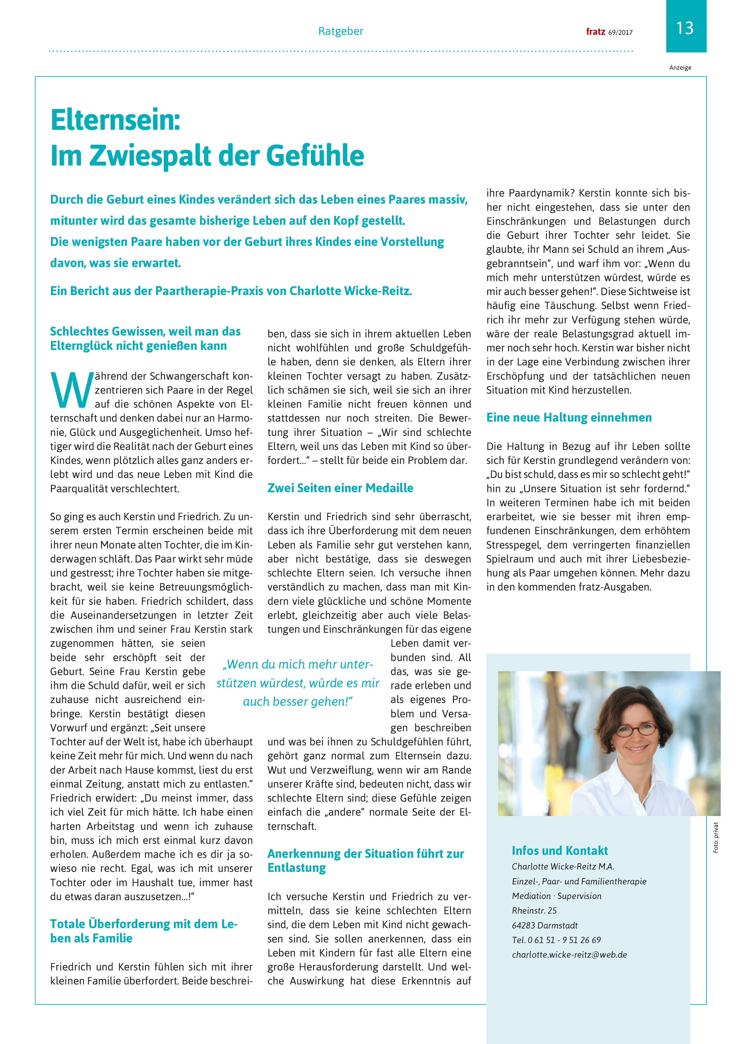 Eltern Zwiespalt der Gefühle neue Rollen wir werden Eltern