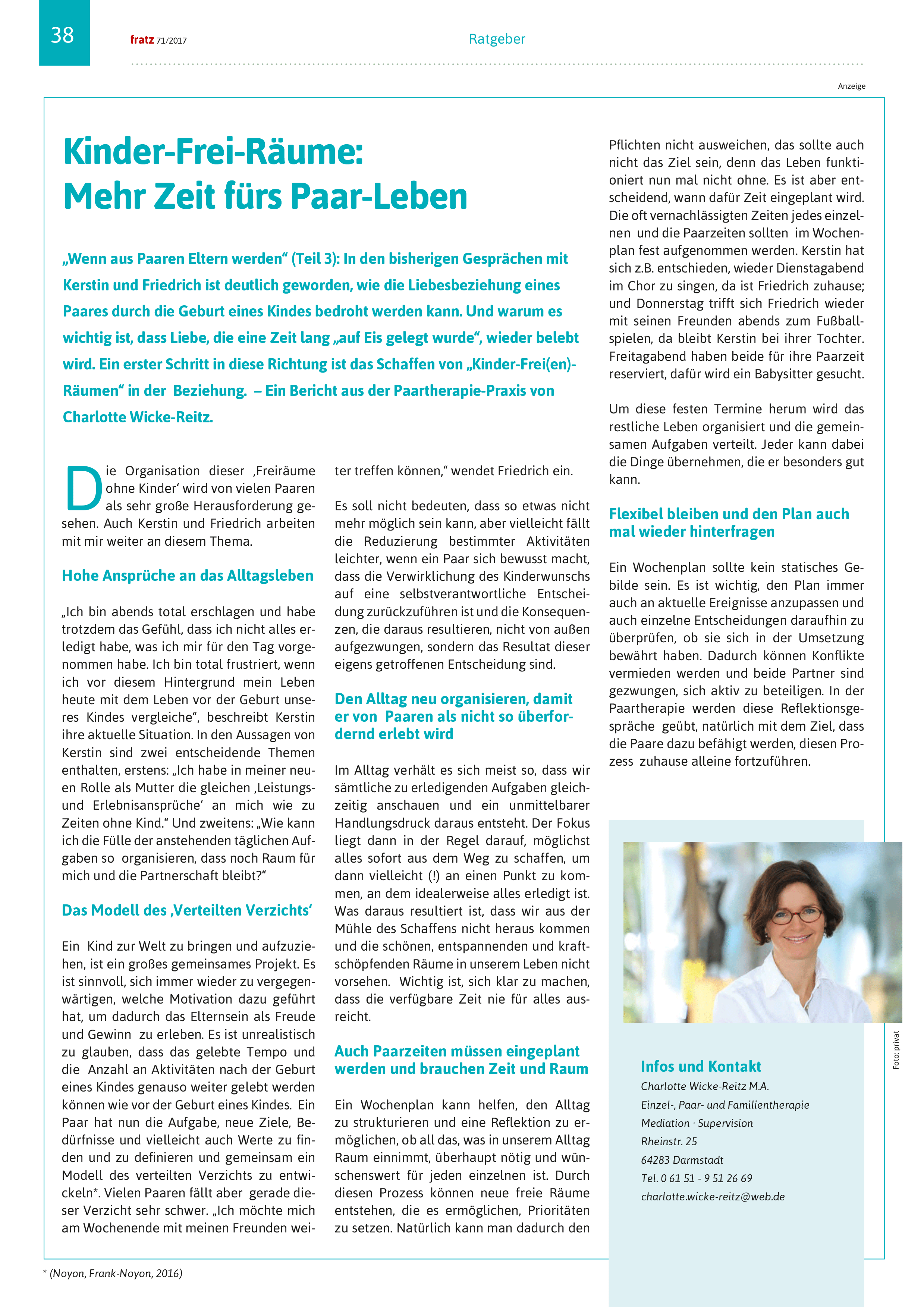 Freiraum für Eltern Paarbeziehung verbessern