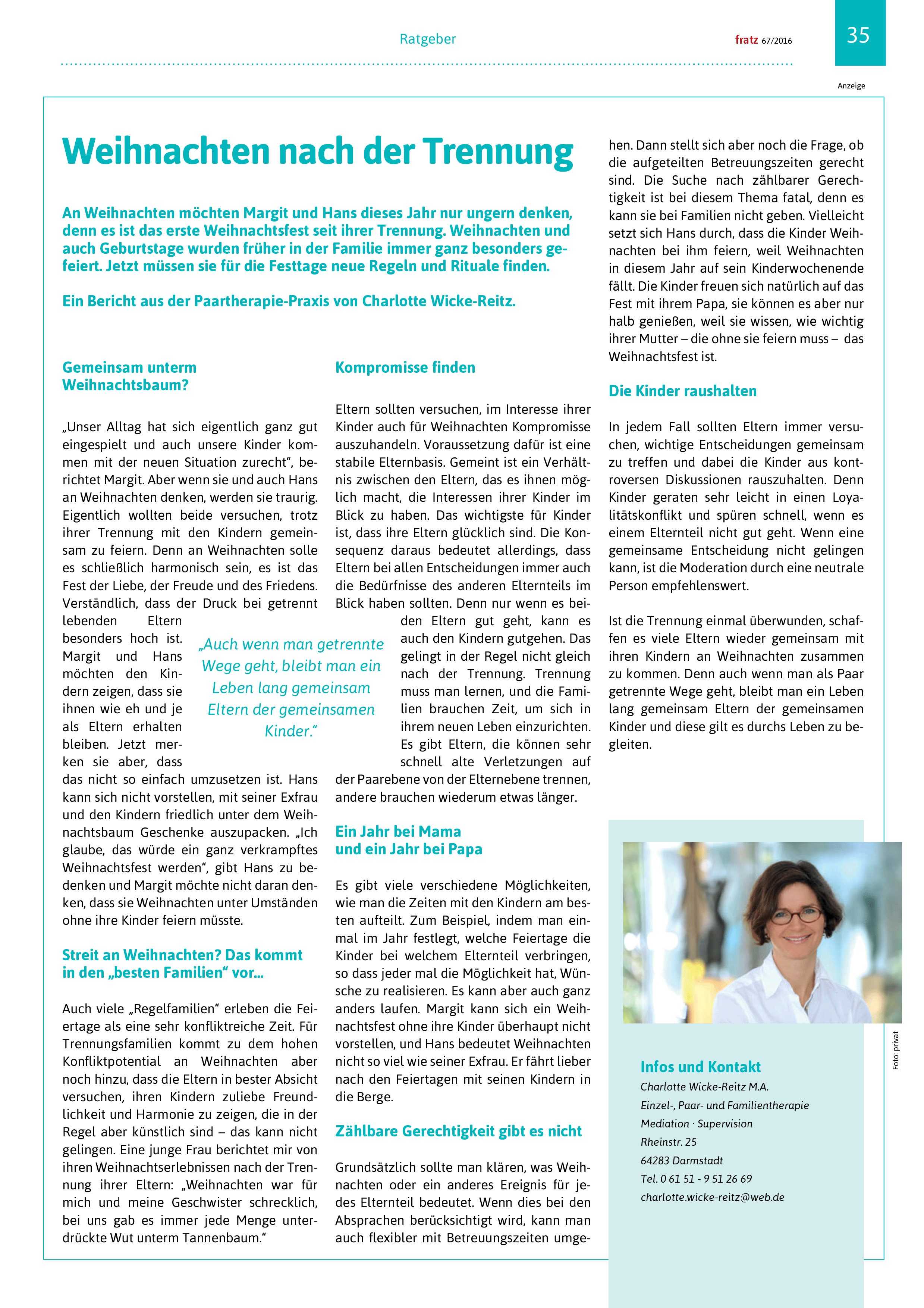 Weihnachten nach Trennung nach Scheidung trauriges Weihnachten